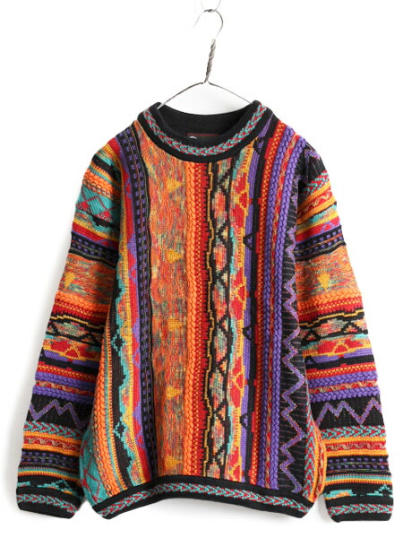 楽天市場】90s カナダ製 TUNDRA 3D 立体編み コットン ニット セーター