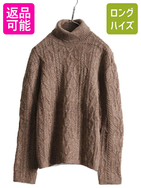楽天市場】90s LAUREN ラルフローレン タートルネック ケーブル ニット