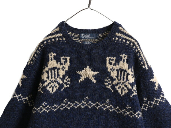 楽天市場】手編み ポロ ラルフローレン サンダーバード スター ウール