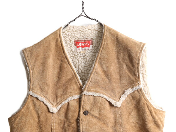 楽天市場】70s リーバイス 本革 スウェード ベスト メンズ L 古着 70