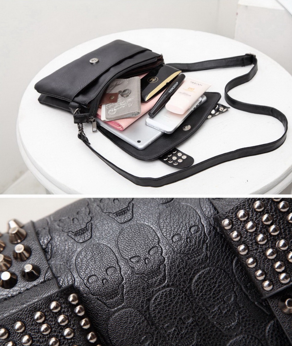 楽天市場】スカルショルダーバッグ メッセンジャーバッグ レディース