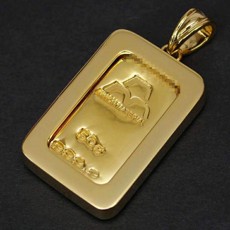 楽天市場】【新品】日本マテリアル 純金インゴット 50g ペンダント