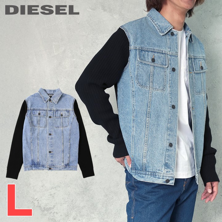 楽天市場】□DIESEL ディーゼル メンズ□ウォッシュドデニム切替 長袖