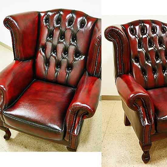 楽天市場】輸入家具 ウィングバックチェア 本革 ソファ チェスター