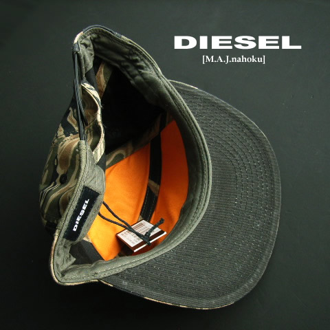 楽天市場】7890新品☆ディーゼル DIESEL☆プレートロゴ迷彩キャップ