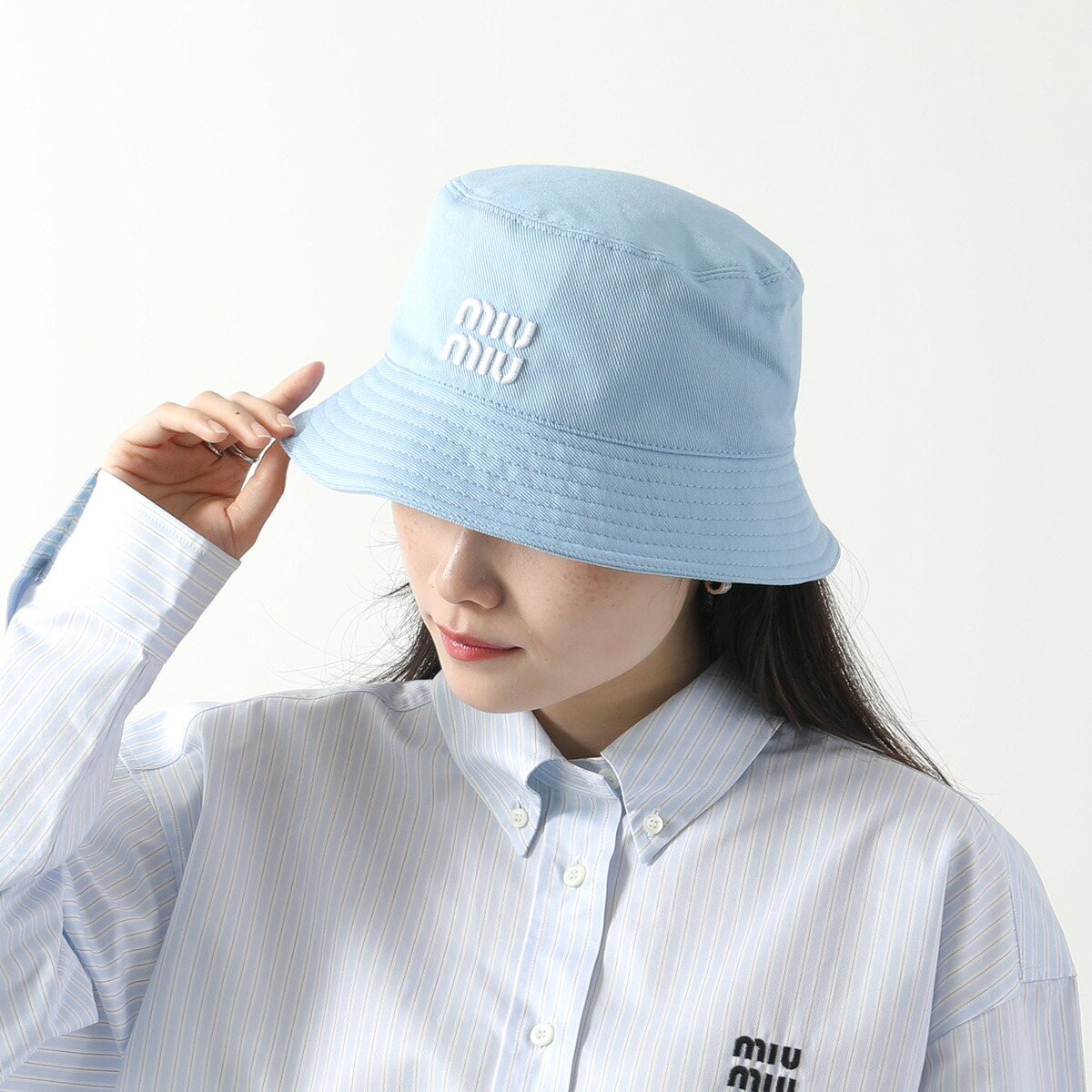 楽天市場】【カラー限定特価】MIUMIU ミュウミュウ バケットハット