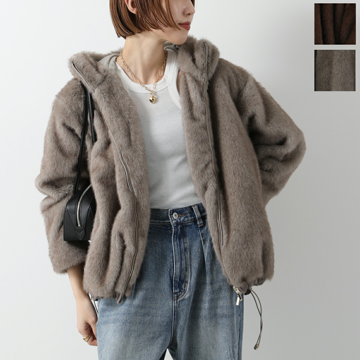 楽天市場】Eimee Law エイミーロウ ミンクライクファーフーディ 83932K