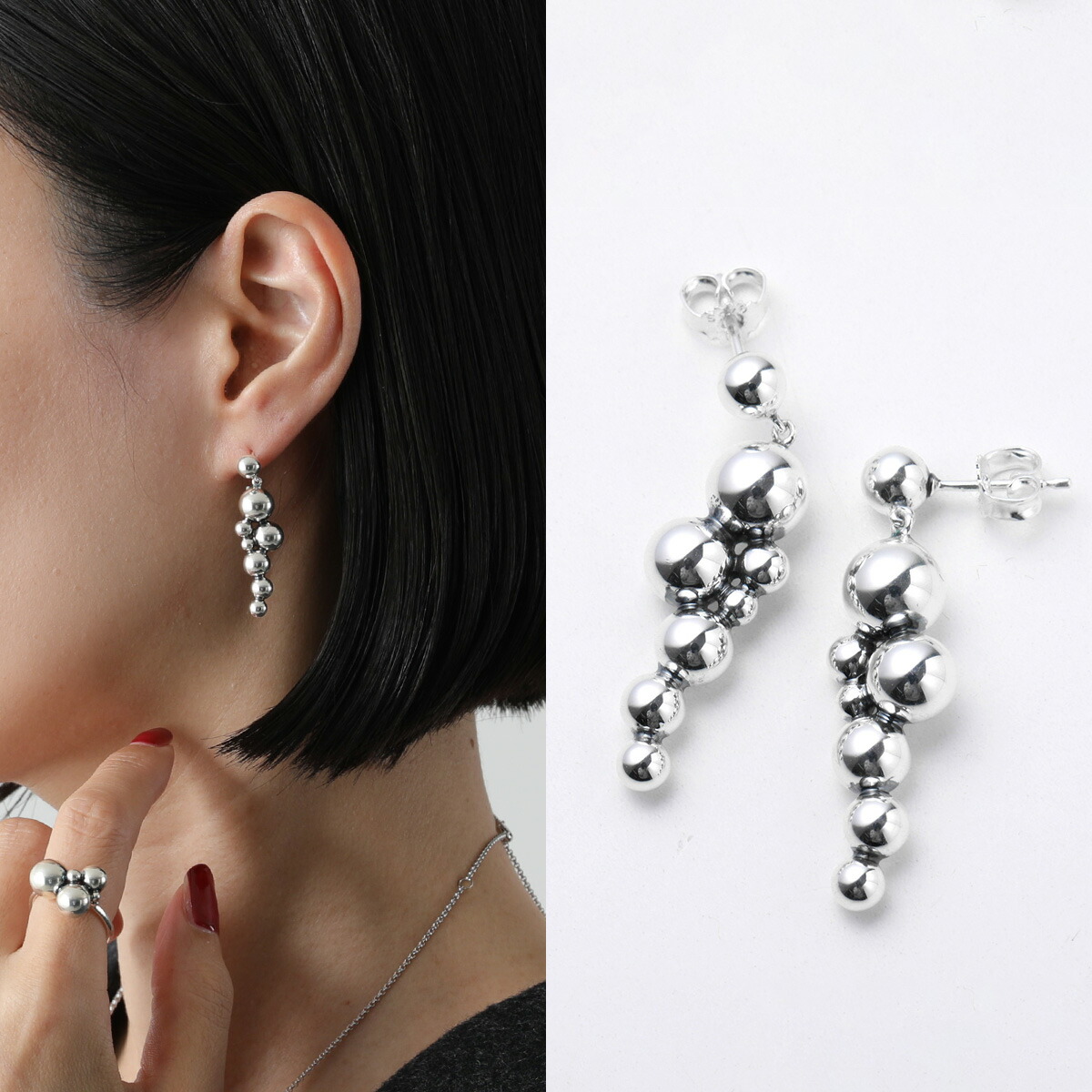 楽天市場】GEORG JENSEN ジョージ ジェンセン ピアス MOONLIGHT GRAPES