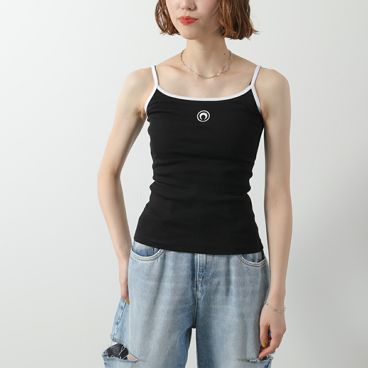 楽天市場】Marine Serre マリーン セル キャミソール Moon Logo Ribbed