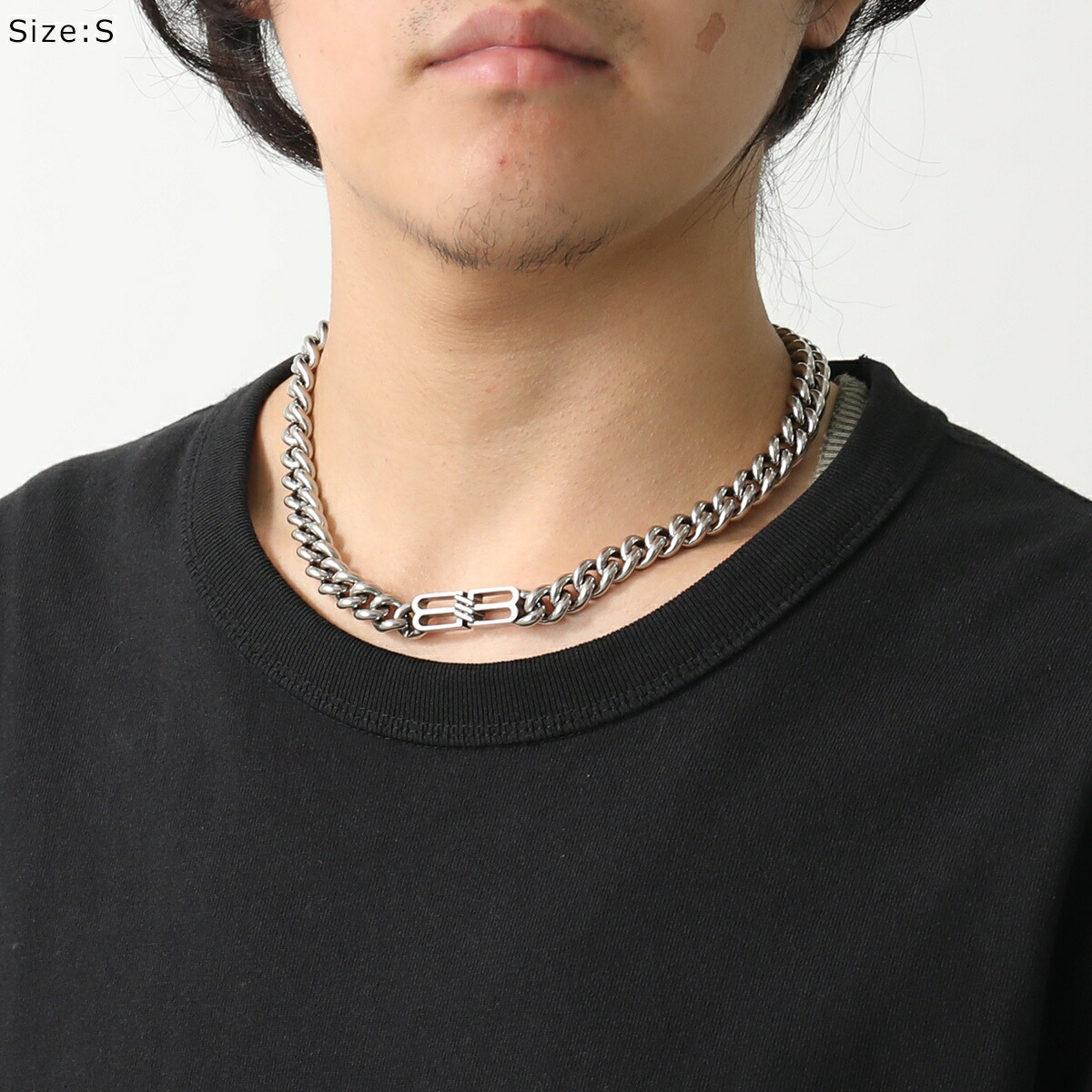楽天市場】BALENCIAGA バレンシアガ ネックレス BB ICON 723052 TZ99I
