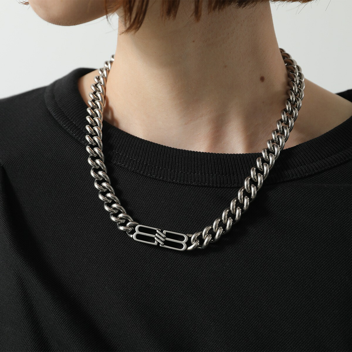 楽天市場】BALENCIAGA バレンシアガ ネックレス BB ICON 723052 TZ99I