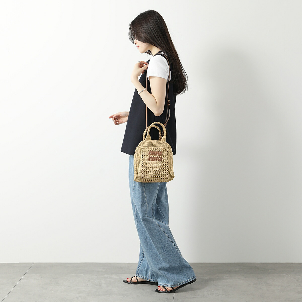 楽天市場】MIUMIU ミュウミュウ かごバッグ 5BA283 2DO1 レディース