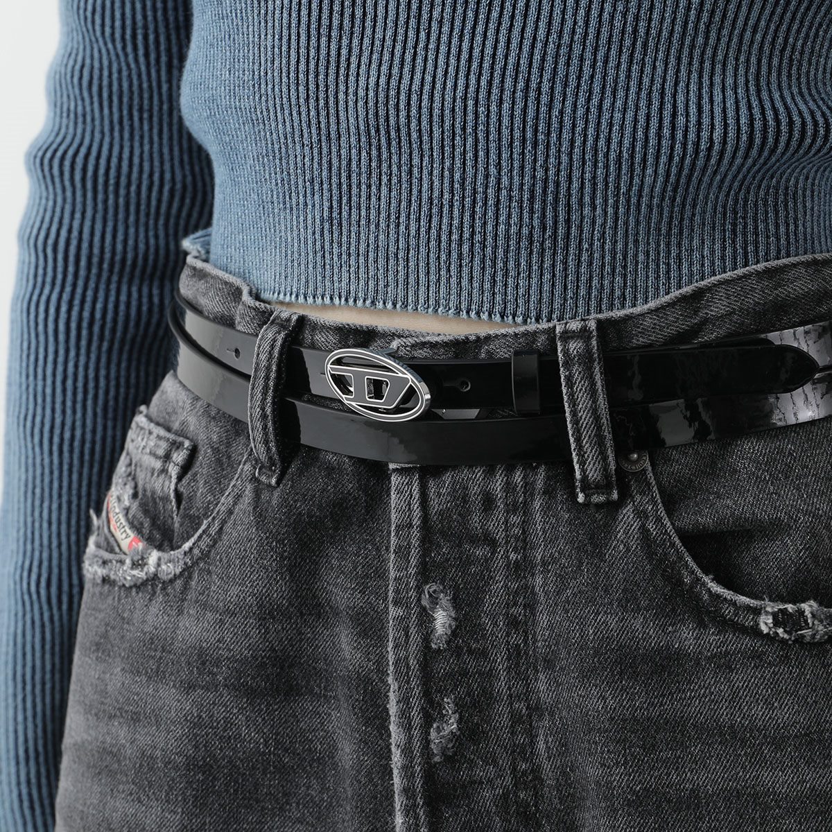 楽天市場】DIESEL ディーゼル ナローベルト B-1DR 15 DOUBLE X09895