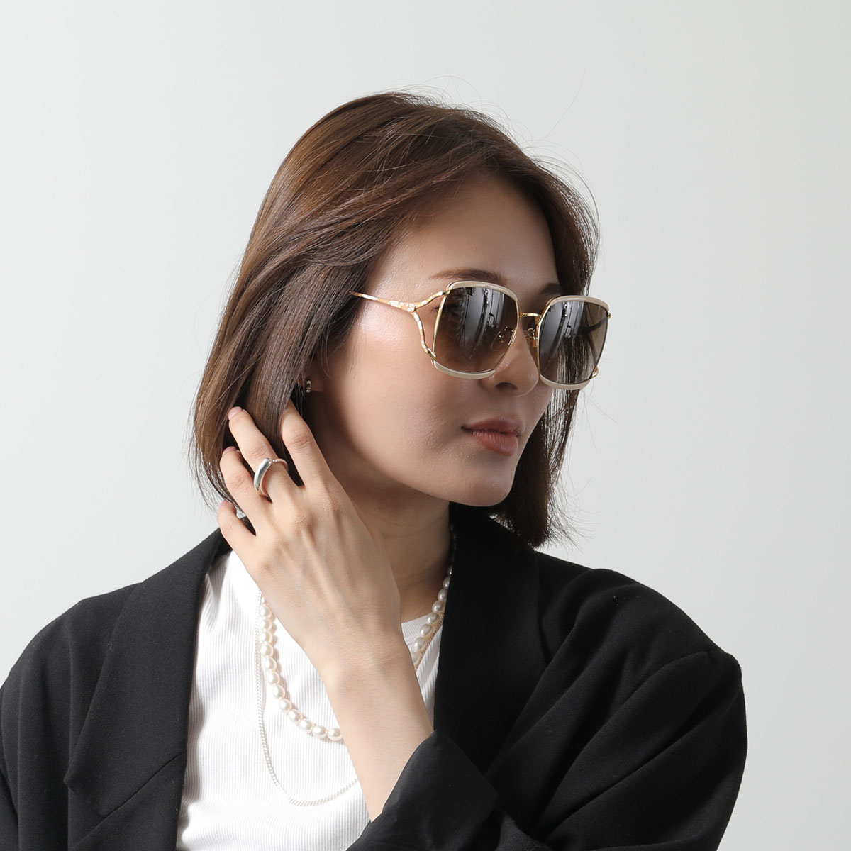 楽天市場】GUCCI グッチ サングラス GG0593SK レディース バタフライ型