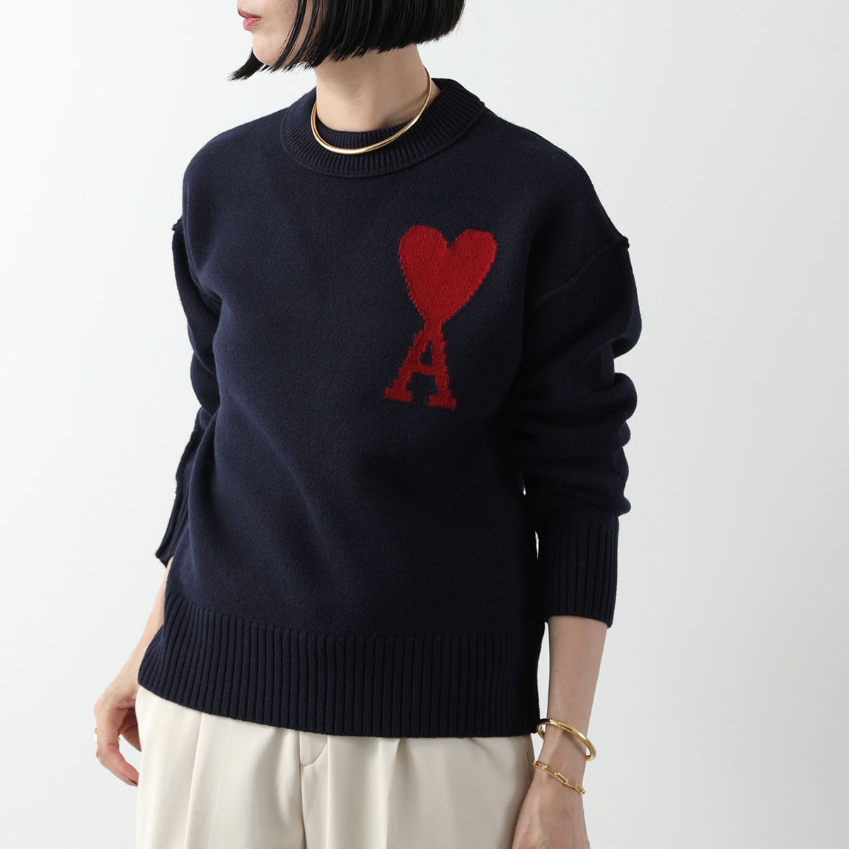 楽天市場】ami paris アミパリス セーター BFUKS006.018 レディース