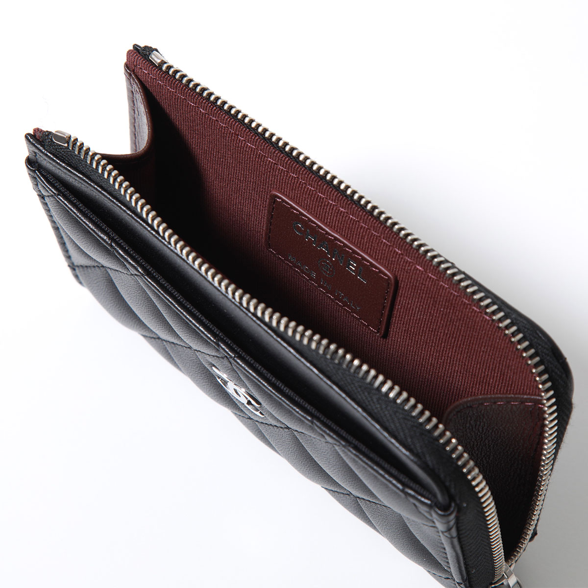 シャネル ノベルティ ブラック キルティング ミニウォレット カード