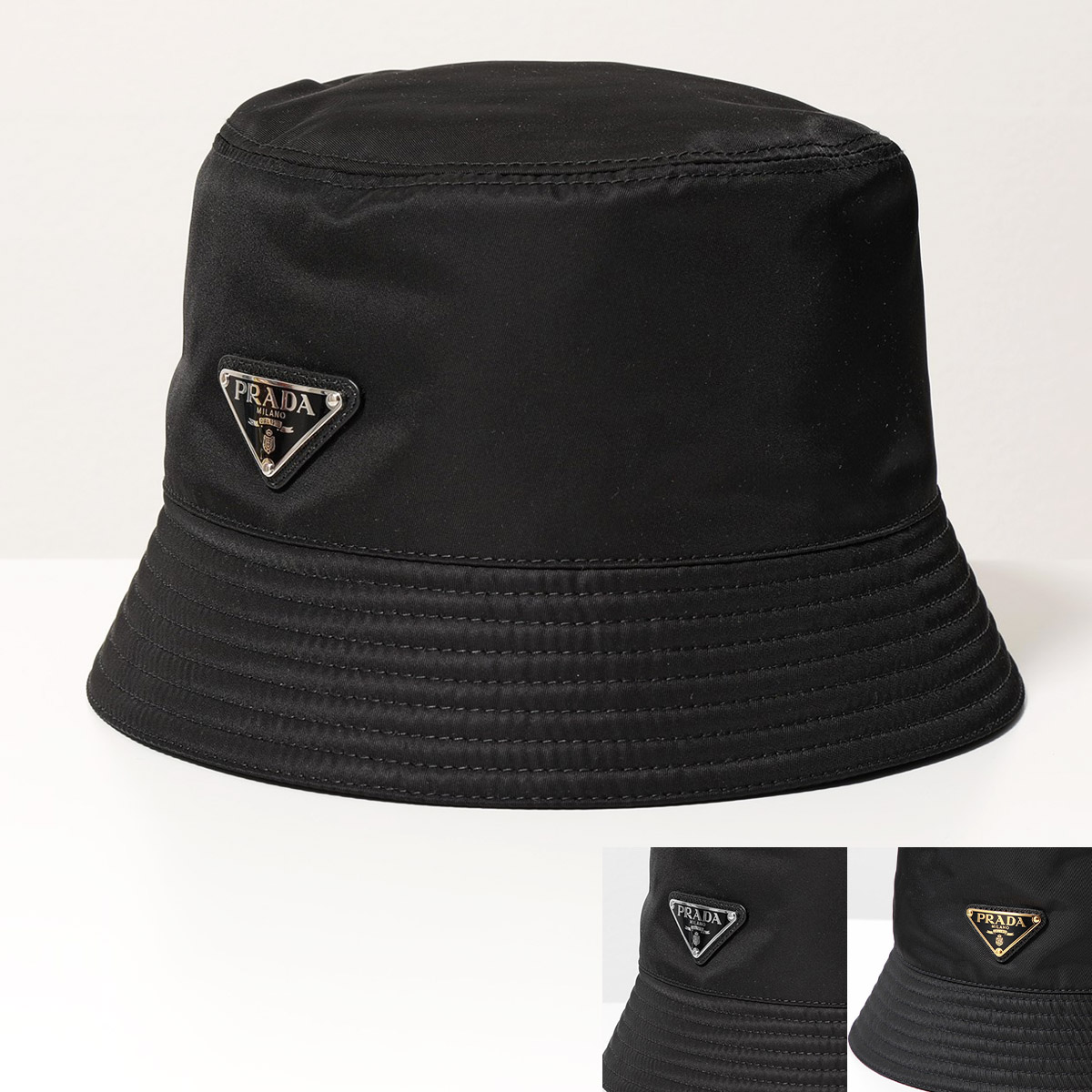 本日値引！！PRADA ブラック バケットハット（可愛らしく被れます