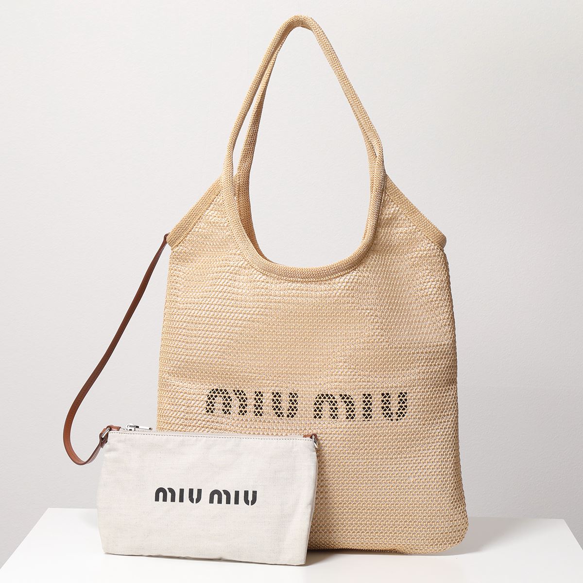 楽天市場】MIUMIU ミュウミュウ トートバッグ RAFIA LOGO ラフィア