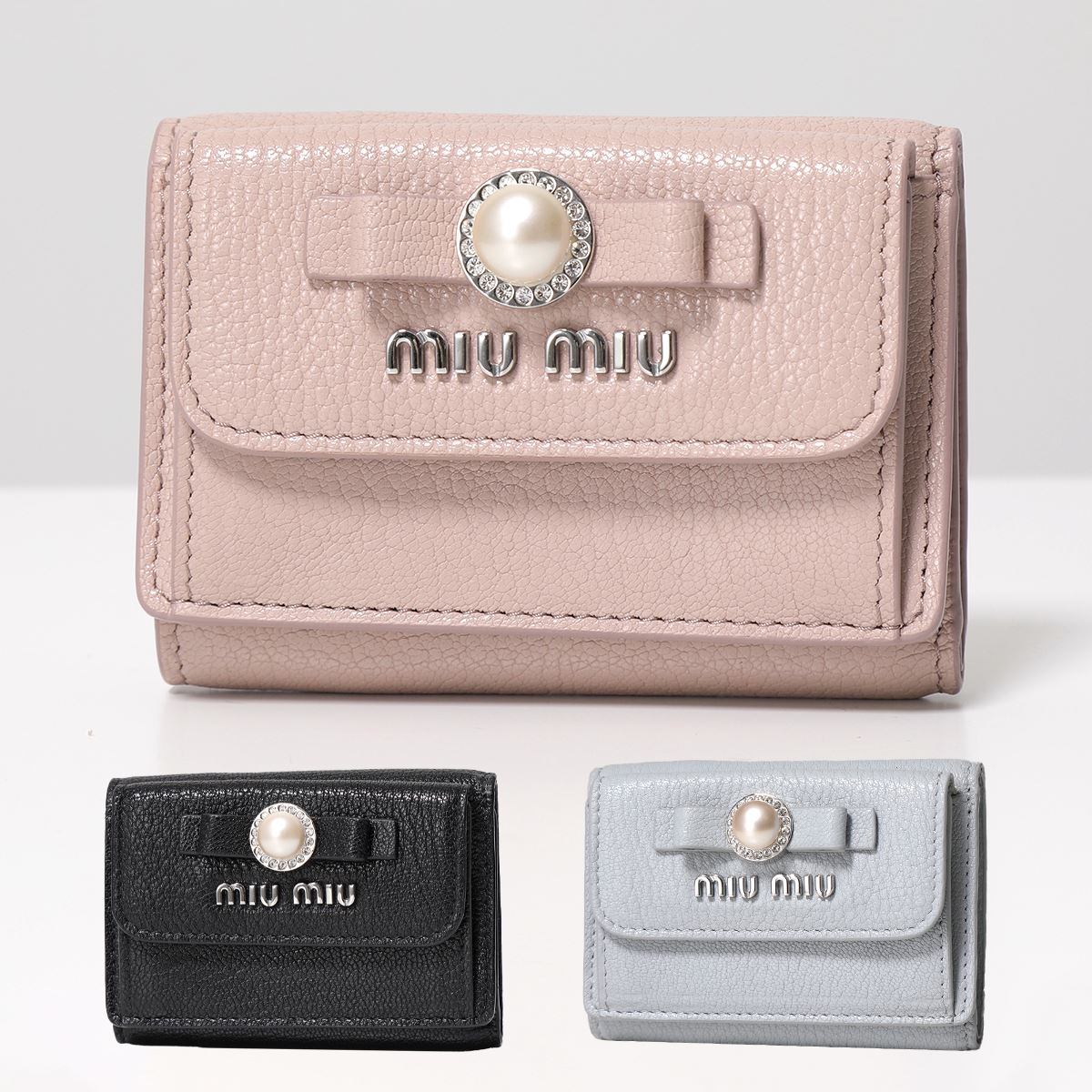 楽天市場】MIUMIU ミュウミュウ 三つ折り財布 MADRAS マドラス 5MH021