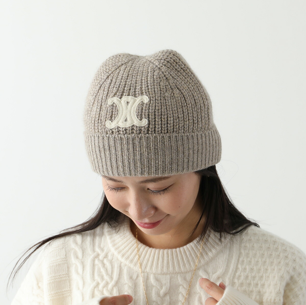 楽天市場】CELINE セリーヌ ニット帽 2AA32384D レディース ビーニー