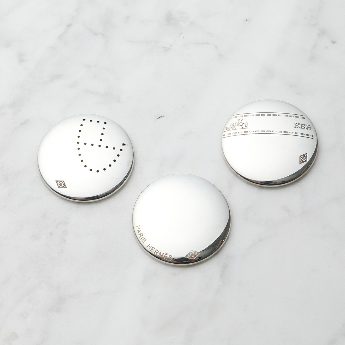 楽天市場】HERMES エルメス ブローチ BROCHE BADGE MM レディース