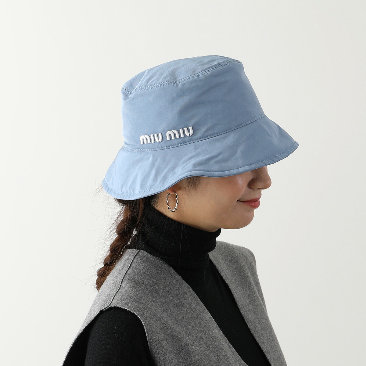 楽天市場】MIUMIU ミュウミュウ バケットハット 5HC196 2DON
