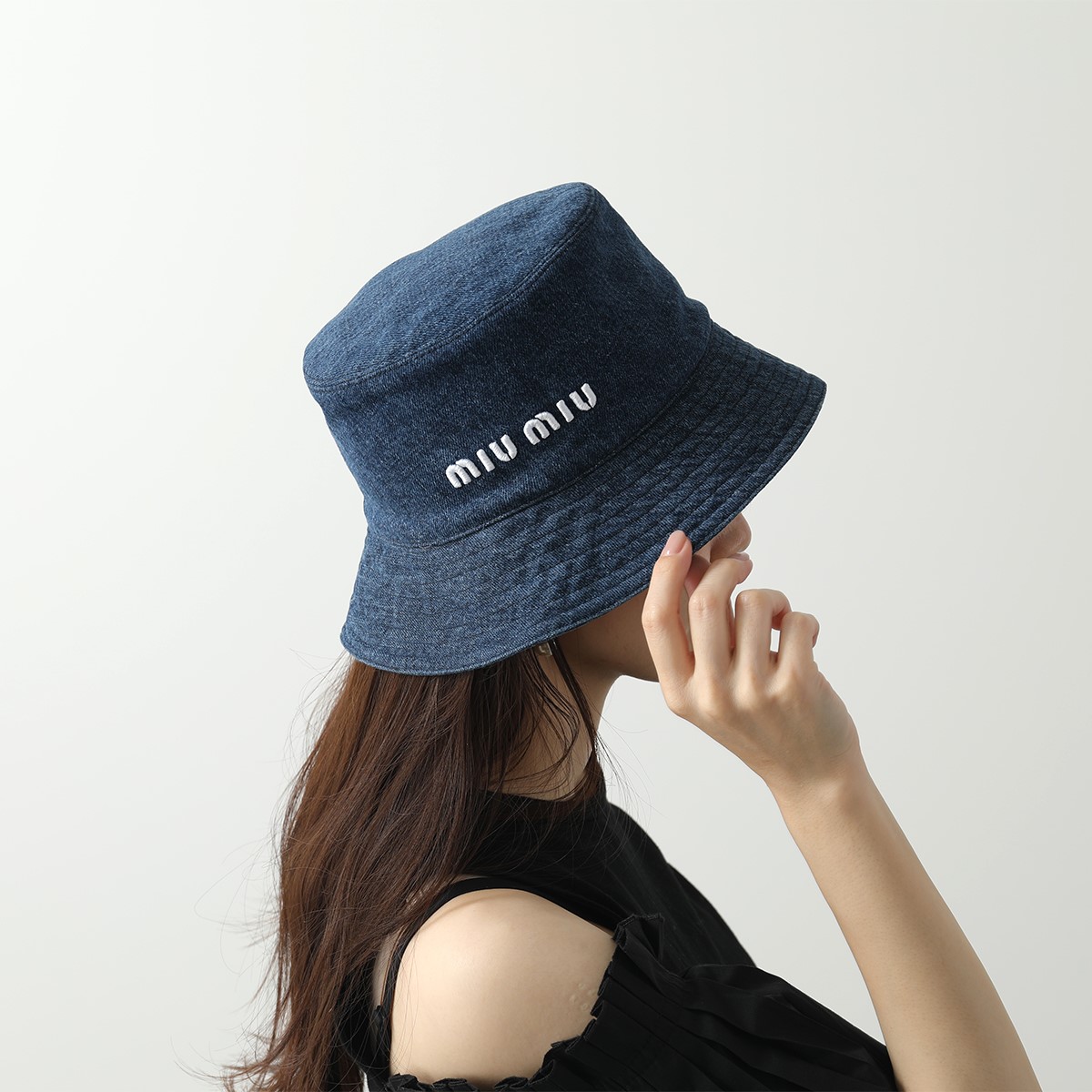 楽天市場】MIUMIU ミュウミュウ バケットハット 5HC196 2F3W