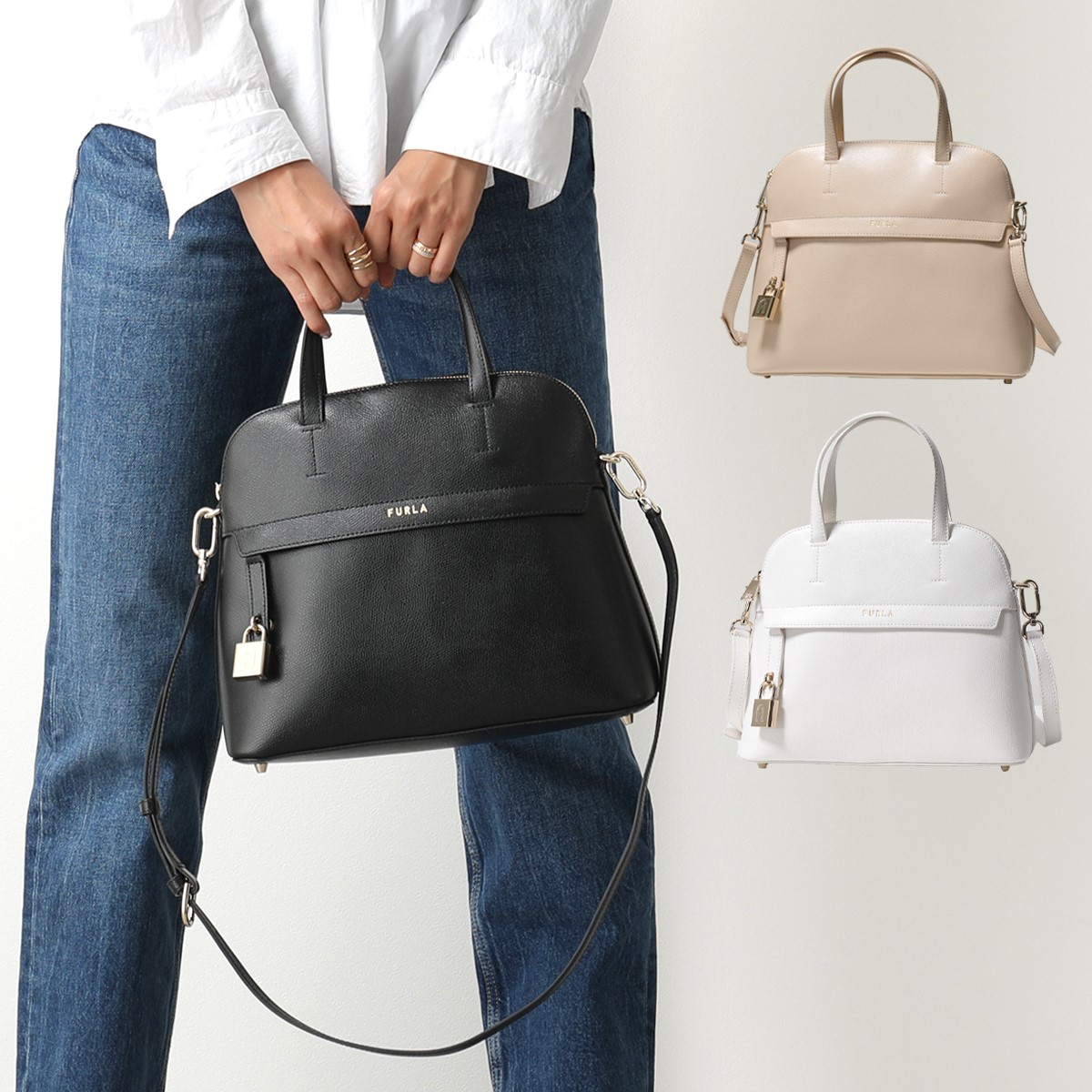 楽天市場】Furla フルラ ショルダーバッグ PIPER M DOME BAHUFPI