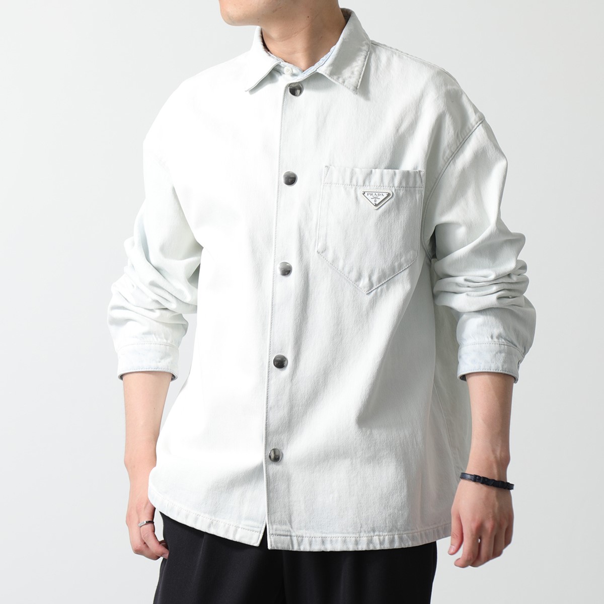 楽天市場】PRADA プラダ デニムシャツ GEC066 10ID メンズ 長袖