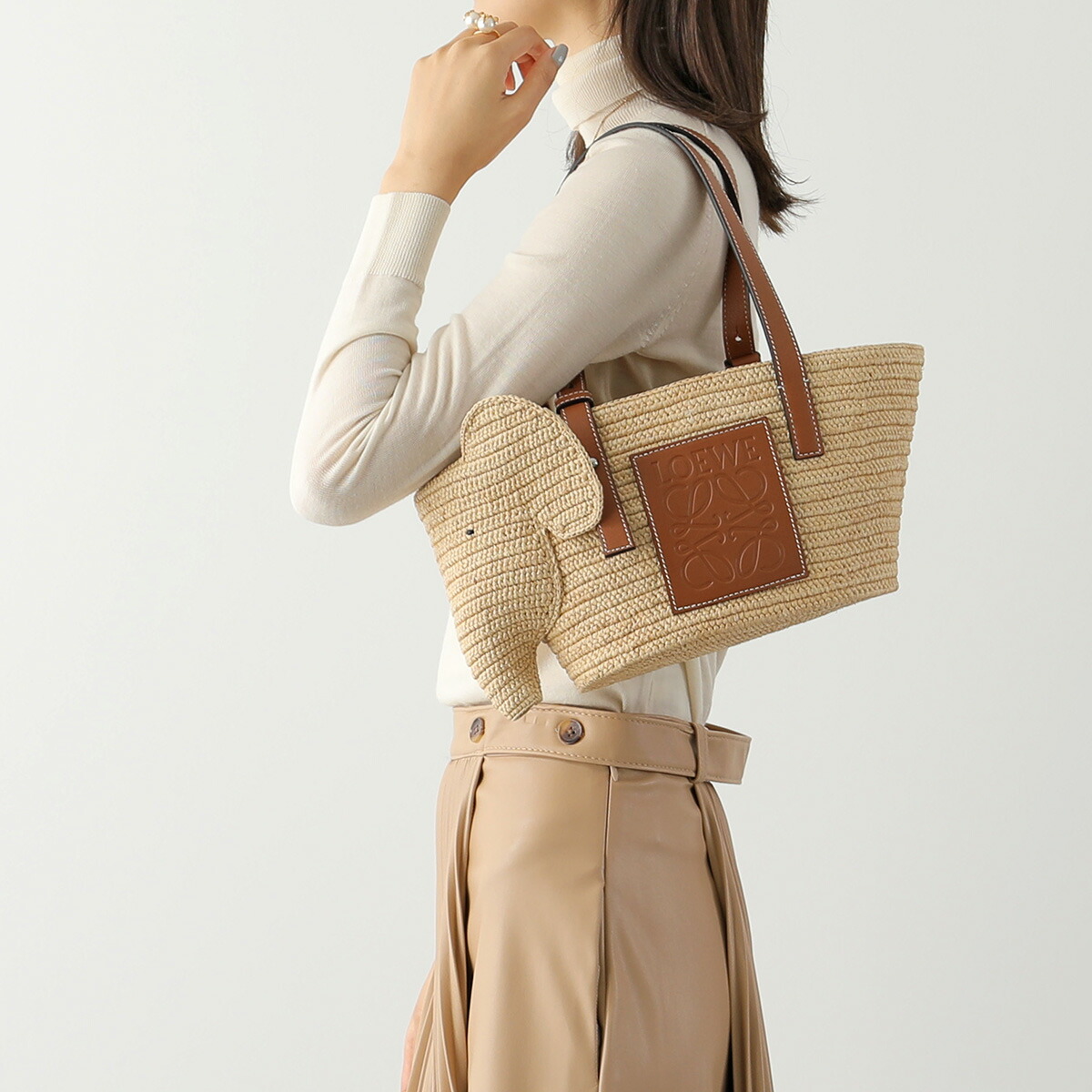楽天市場】LOEWE ロエベ かごバッグ ELEPHANT BASKET S A546T37X01
