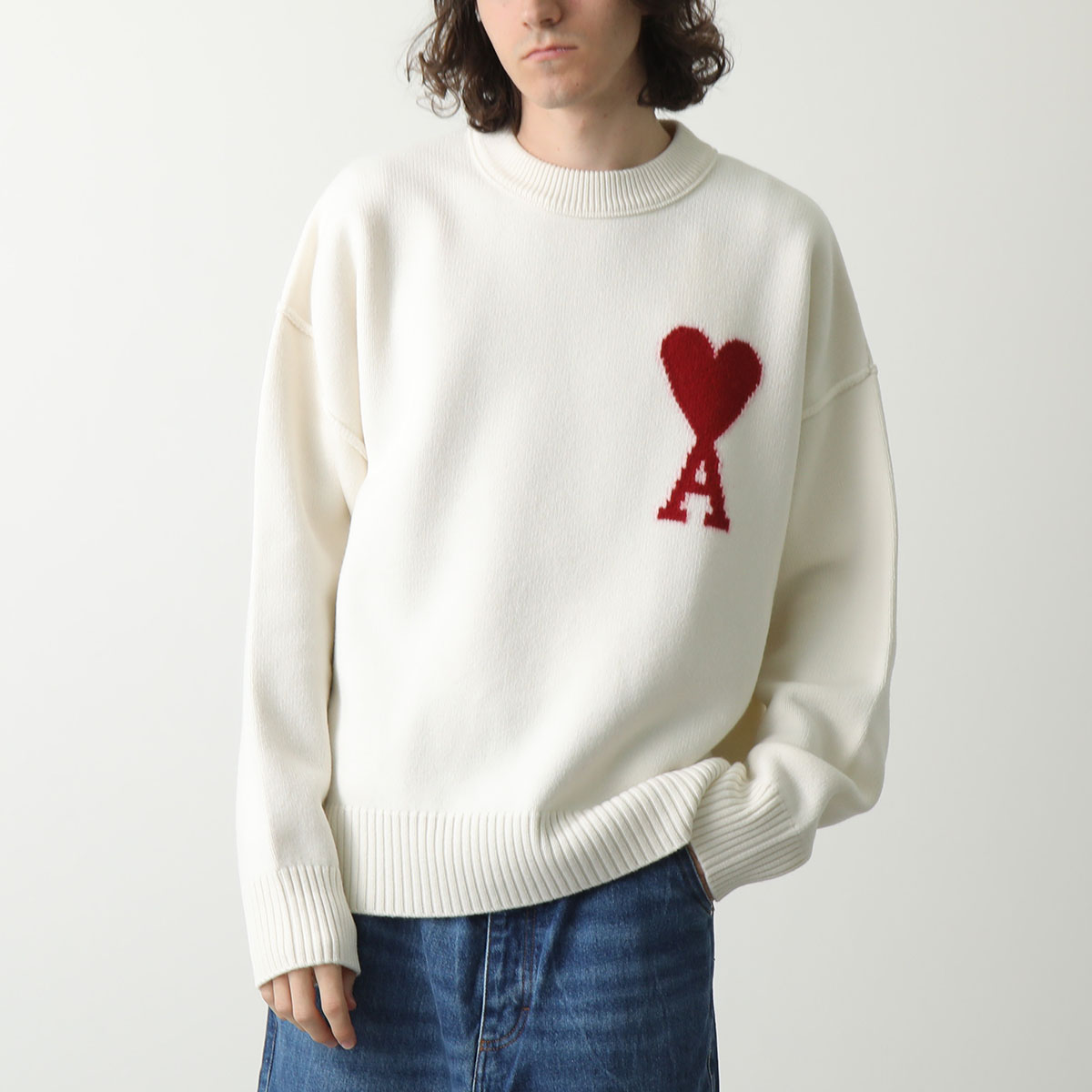 楽天市場】ami paris アミパリス ニット RED ADC SWEATER BFUKS006.018