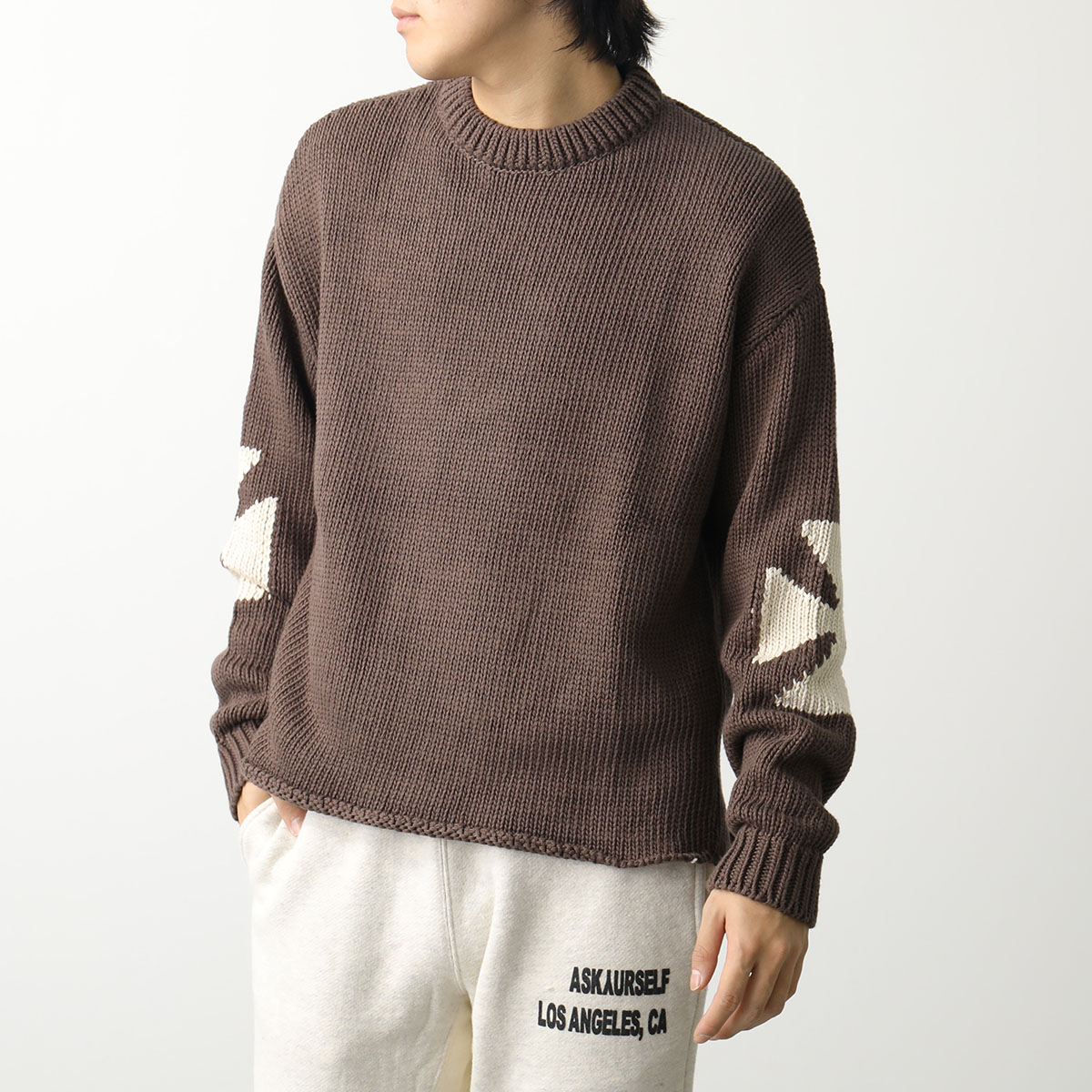 楽天市場】ASKYURSELF アスクユアセルフ ニット CHUNKY CROSS KNIT