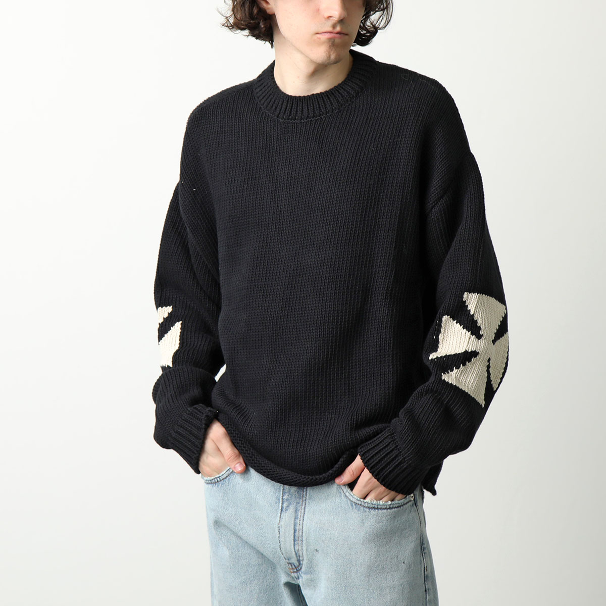 楽天市場】ASKYURSELF アスクユアセルフ ニット CHUNKY CROSS KNIT