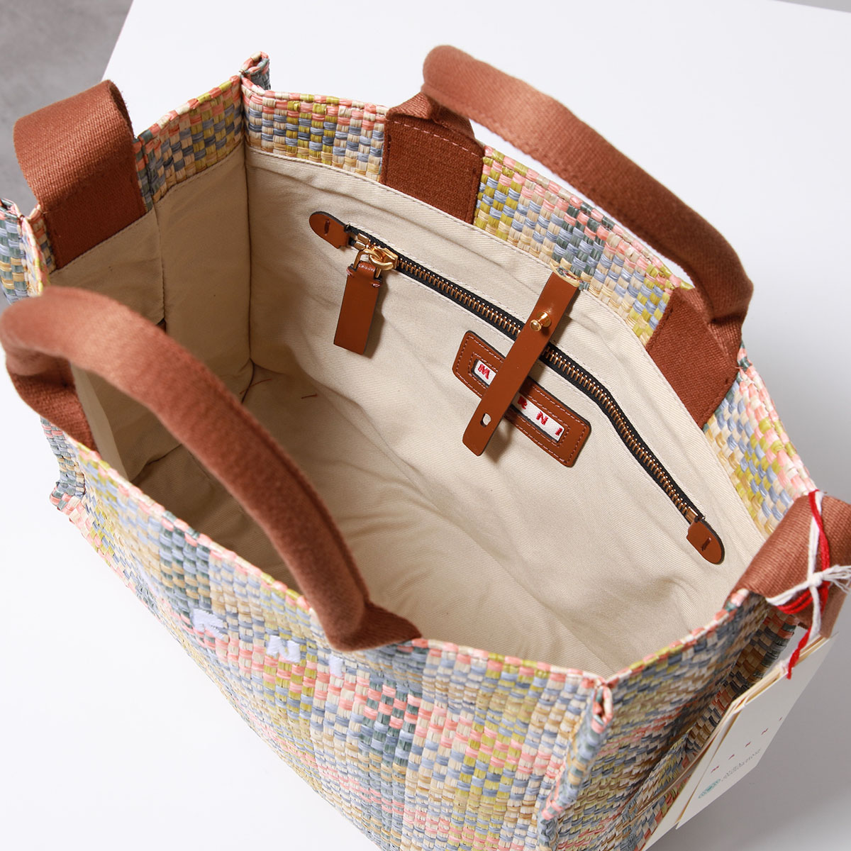 楽天市場】MARNI マルニ かごバッグ East-West SMALL TOTE SHMP0077U5