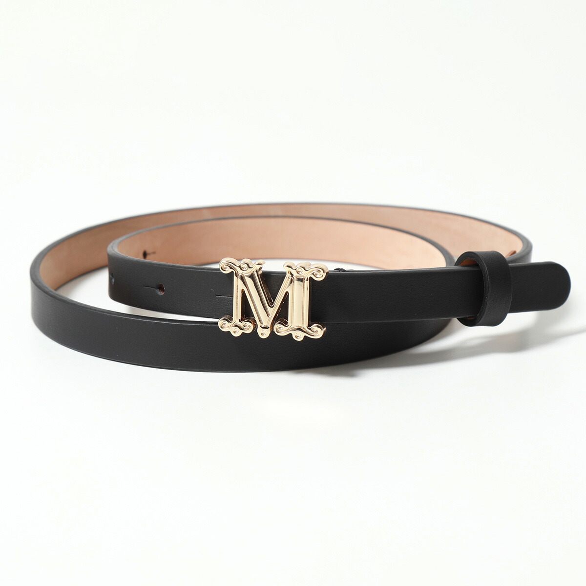 赤字値段【正規品】完売品！MaxMara ブラックレザーベルトS 定価4万弱