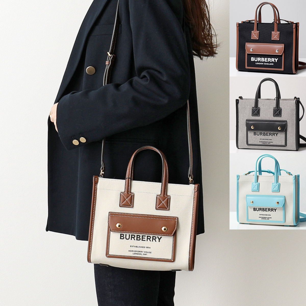 楽天市場】BURBERRY バーバリー ショルダーバッグ FREYA TOTE MINI