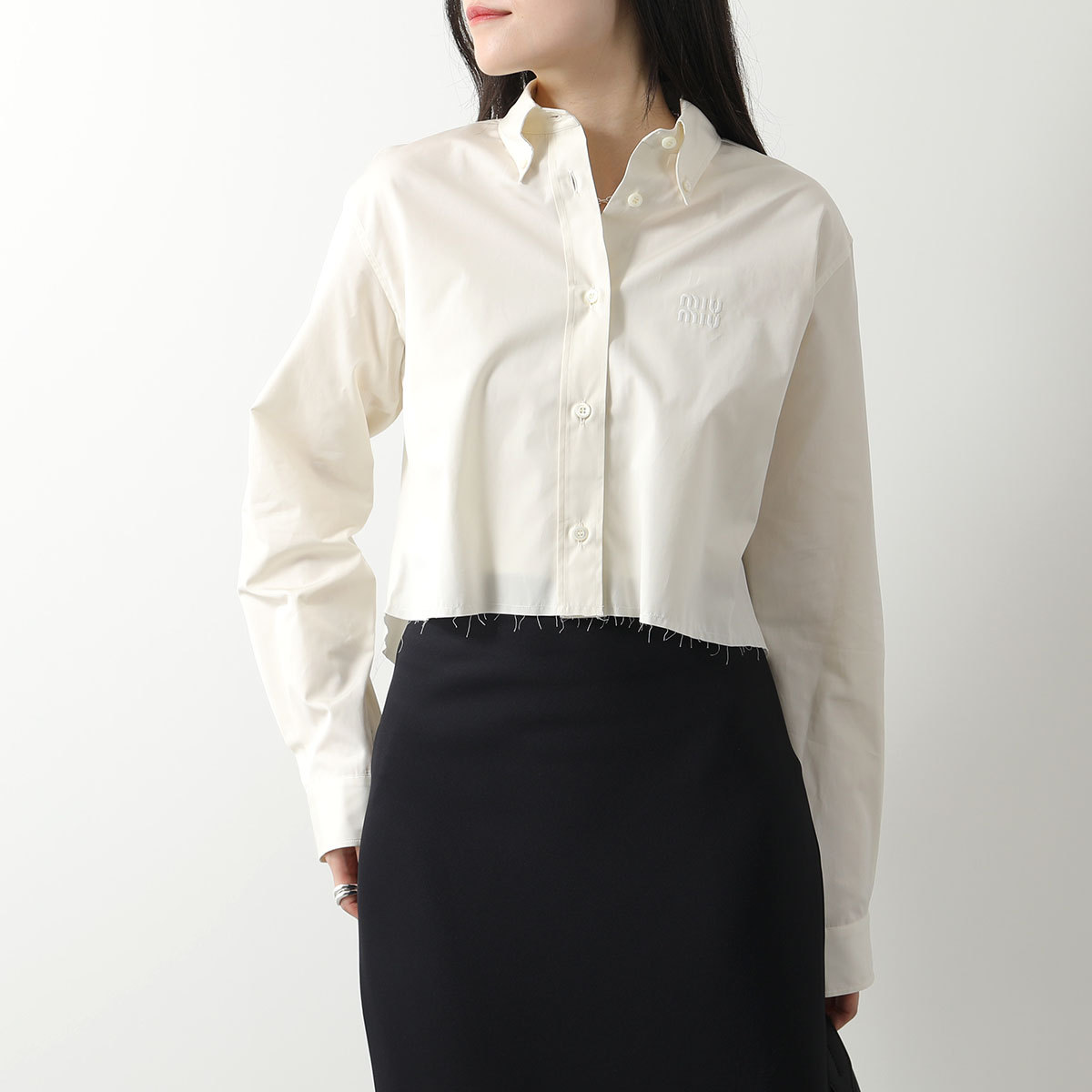 楽天市場】MIUMIU ミュウミュウ ポプリンシャツ MK1694 10RG