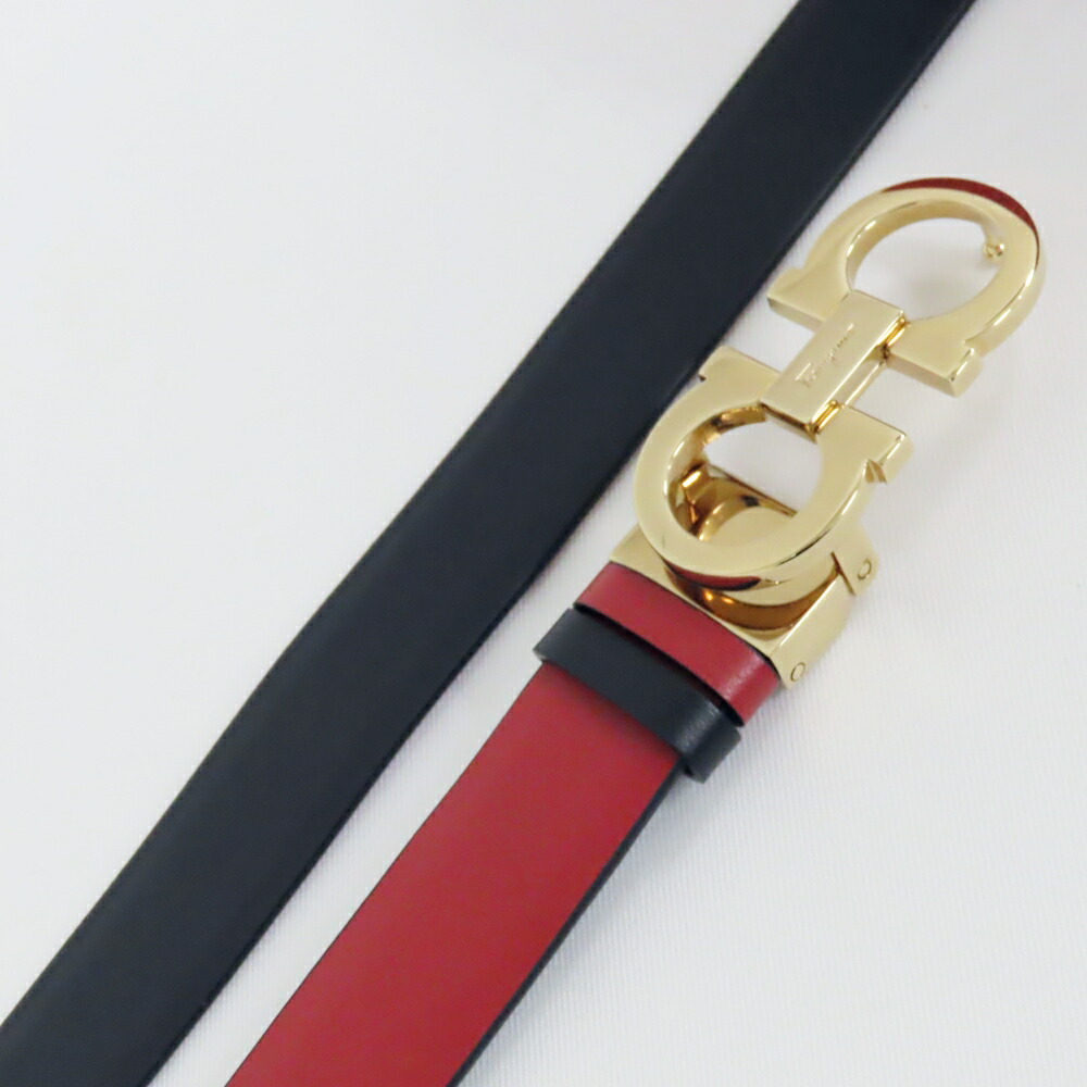 楽天市場】サルヴァトーレフェラガモ ベルト ガンチーニ ゴールド系/赤