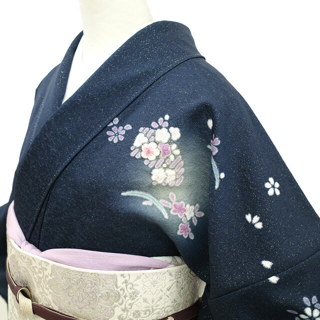 楽天市場】【新古品】 訪問着 着物 正絹 袷 フォーマル 金駒刺繍 金彩