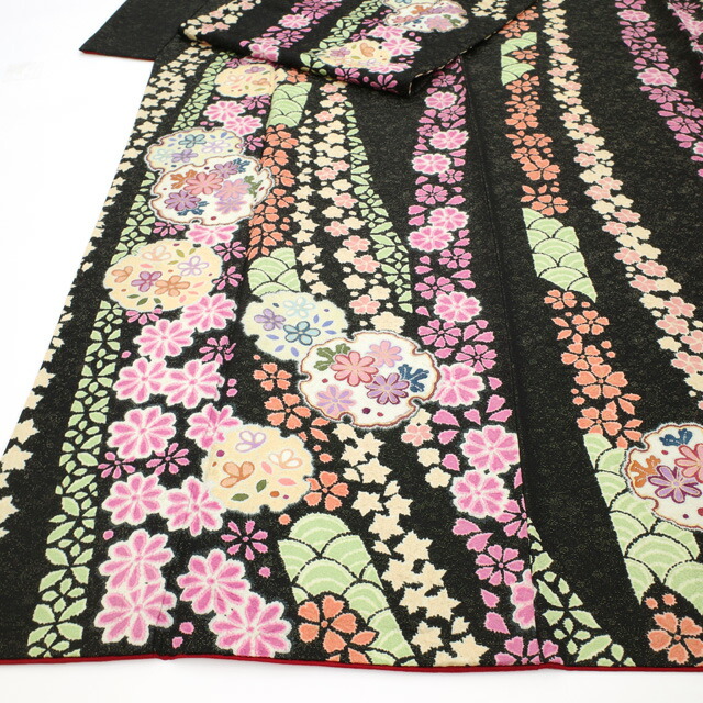 楽天市場】【中古】 振袖 リサイクル 着物 正絹 袷 桐屋 翠山工房 徳永