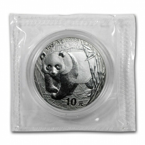 楽天市場】即納・追跡可 新品未使用 2001 中国 パンダ銀貨1オンス【地