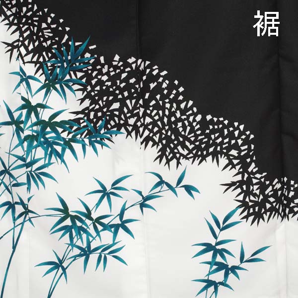 楽天市場】【袷付下げ】仕立上り【日本製】竹笹柄 黒 (077) 付け下げ