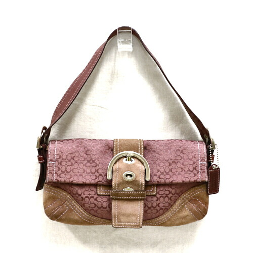 楽天市場】コーチ COACH ワンショルダーバッグ スエード キャンバス