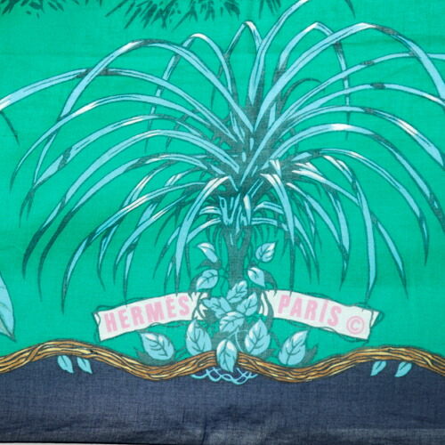 楽天市場】エルメス HERMES パレオ コットン 大判スカーフ トラ 虎柄