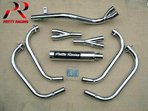 イナズマ400／4-2-1／プリティーレーシング／ウール無し プリティー製 イナズマ400 極タイプ2 4-2-1 マフラー メッキ