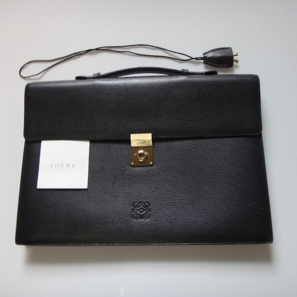 楽天市場】美品 鍵付き LOEWE BAG ロエベ ビジネスバッグ ブラック
