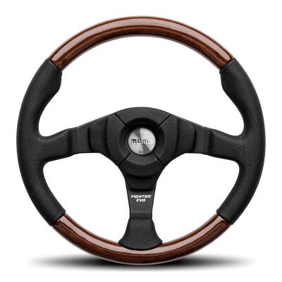 楽天市場】MOMO ステアリング FIGHTER EVO LEATHER&WOOD (ファイター