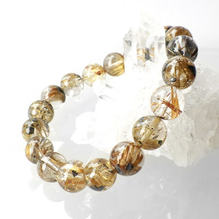 楽天市場】ヘマタイトルチルクォーツ ブレスレット 11mm玉 天然石