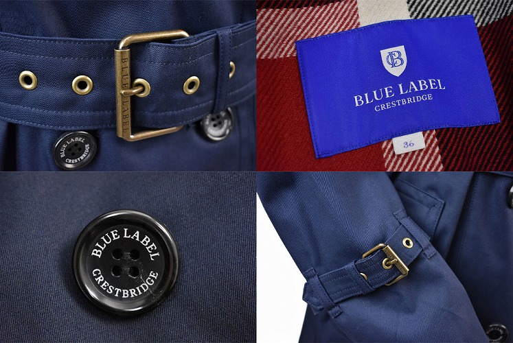 楽天市場】ブルーレーベル クレストブリッジ ライナー付 トレンチ