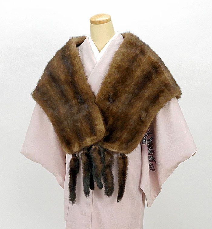 楽天市場】【ポイント10倍】ショール ミンク 毛皮 ストール リアル